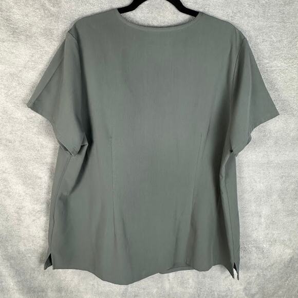 Figs Technical Collection Scrub Top Womens 3X Moss Catarina One Pocket Nursing - Picture 4 of 10